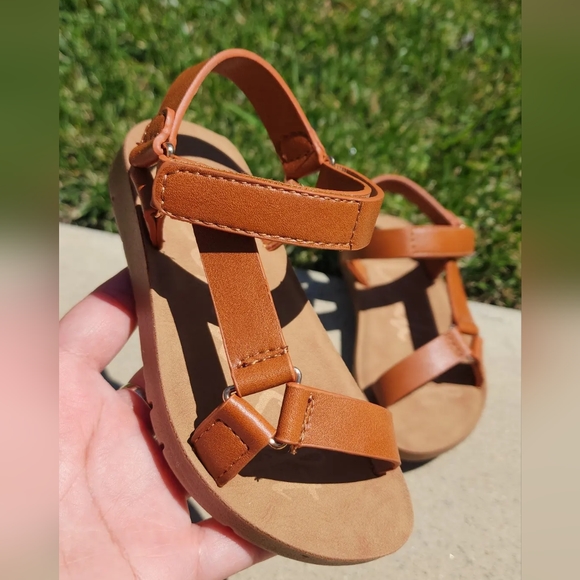Tan Summer Kids Sandals - Picture 2 of 2